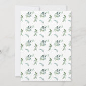 ピンク色のヒマワリ結婚の緑 招待状 (裏面)