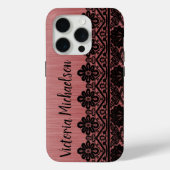 ピンク色のヒョウ柄 Case-Mate iPhoneケース (裏面)