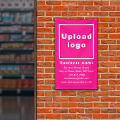 ピンク色のビジネスブランドポートレートバナー 横断幕