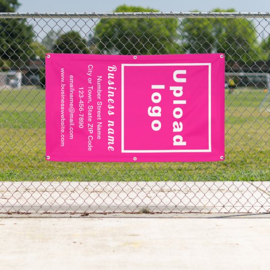 ピンク色のビジネスブランドポートレートバナー 横断幕 (インサイチュ)