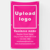 ピンク色のビジネスブランドポートレートバナー 横断幕 (縦)