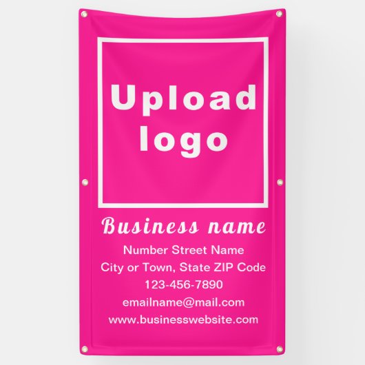 ピンク色のビジネスブランドポートレートバナー 横断幕 (縦)