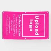 ピンク色のビジネスブランドポートレートバナー 横断幕 (横)