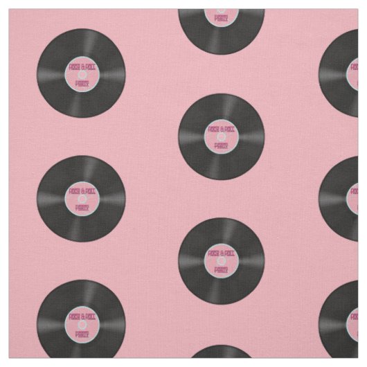 ピンク色のビニールLPレコード ファブリック (見本)