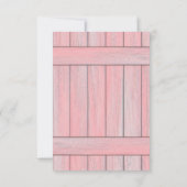 ピンク色のピンクの木の紫のグリッター明るい電球ライト 出欠カード (裏面)