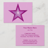 ピンク色のピンク色の名刺テンプレ淡い色のート 名刺 (正面/裏面)