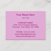 ピンク色のピンク色の名刺テンプレ淡い色のート 名刺 (裏面)