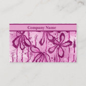 ピンク色のピンク色の花 名刺 (裏面)