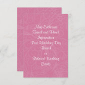 ピンク色のフィラグリーブバタフライエンクロージャカード エンクロージャーカード (正面/裏面)