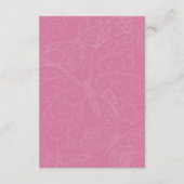 ピンク色のフィラグリーブバタフライエンクロージャカード エンクロージャーカード (裏面)