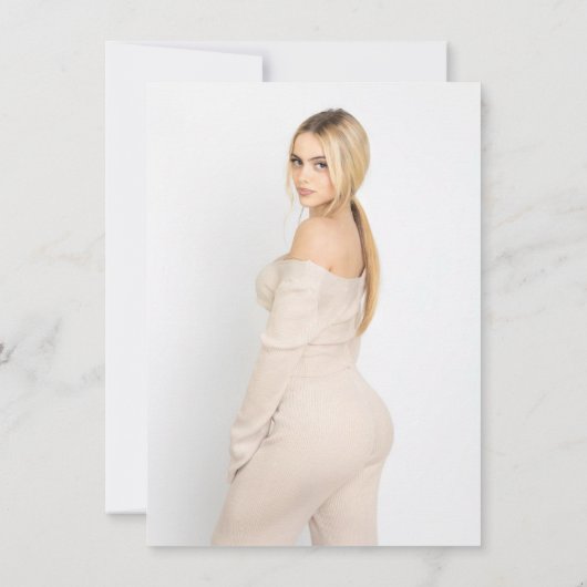 ピンク色のフォトティントオーバーレイモダン2ミニマル甘い16 招待状 (裏面)