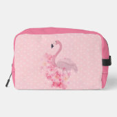 ピンク色のフラミンゴフローラとドット名 ドップキット (裏面)