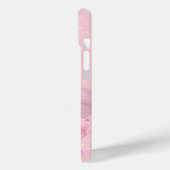 ピンク色のフラミンゴフローラとドット Case-Mate iPhoneケース (裏面 / 左)