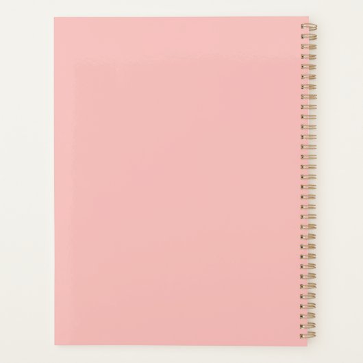 ピンク色のフレッシュレッドイチゴの写真名前をカスタムする プランナー手帳 (裏面)