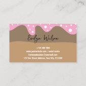 ピンク色のフロスティングチェリー自家製ベーカリー付きケーキ 名刺 (裏面)