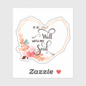 ピンク色のフローラハートだ シール (シート)