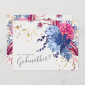 ピンク色のフローラ多肉乳母の提案カード ポストカード (正面/裏面)