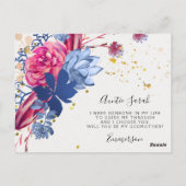 ピンク色のフローラ多肉乳母の提案カード ポストカード (裏面)