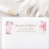 ピンク色のフローラ牡丹のアドエレガントレス ラベル (インサイチュ)