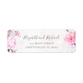 ピンク色のフローラ牡丹のアドエレガントレス ラベル (正面)