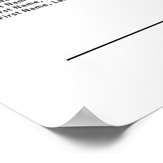 ピンク色のフローラ7テーブル座席表 ポスター (角)