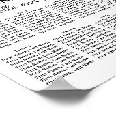 ピンク色のフローラ8テーブル座席表 ポスター (角)