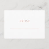 ピンク色のブックリクエストベビー エンクロージャーカード (裏面)