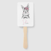 ピンク色のブニー性別の表示 ハンドファン (裏面)