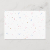 ピンク色のブルーの本でベビー性リビール エンクロージャーカード (裏面)