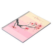 ピンク色のブロッさくらんぼ ノートブック (左側)