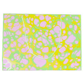 ピンク色のブロブと蝶 ラージペーパーバッグ (裏面)