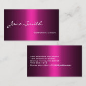 ピンク色のプレーンシェードプロフェッショナル名刺 名刺 (正面/裏面)