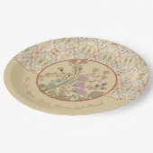 ピンク色のベージュ ペーパープレート (アングル)