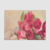 ピンク色のペルーのライリーで石を使う 薄葉紙 (正面)