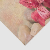 ピンク色のペルーのライリーで石を使う 薄葉紙 (詳細)