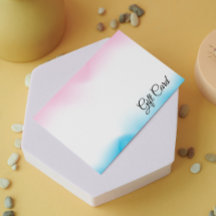 ピンク色のホログラフィック虹彩証明書ギフトカード