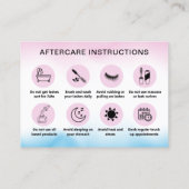 ピンク色のホログラフィック虹色ラッシュクライアント気にの後 名刺 (裏面)