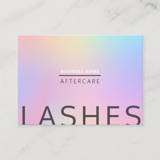 ピンク色のホログラフィック虹色ラッシュクライアント気にの後 名刺 (正面)