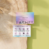 ピンク色のホログラフィック虹色ラッシュクライアント気にの後 名刺