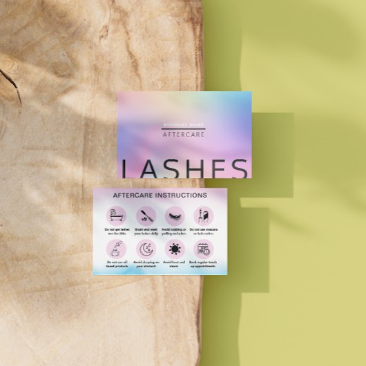 ピンク色のホログラフィック虹色ラッシュクライアント気にの後 名刺