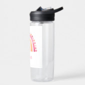 ピンク色のボホウォーターパーソナライズされた色レインボー ウォーターボトル (左面)