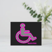 ピンク色のポストカードレトロで無効 ポストカード (スタンド正面)