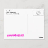 ピンク色のポストカードレトロで無効 ポストカード (裏面)