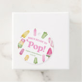 ピンク色のポプシクルポップ・アートのの赤ちゃんシャワー フェイバータグ (インサイチュ)