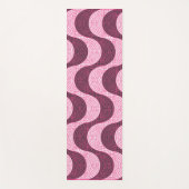 ピンク色のポルトガルの敷石の舗装波 ヨガマット (正面)