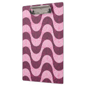 ピンク色のポルトガルの石畳の波 クリップボード (左)