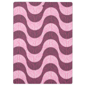 ピンク色のポルトガルの石畳の波 クリップボード (裏面)