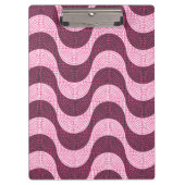 ピンク色のポルトガルの石畳の波 クリップボード (正面)