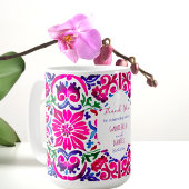 ピンク色のマジョリスペインのカ・メキシコのタイルの好意ギフト コーヒーマグカップ