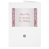 ピンク色のマゼンタダマスクのメニュー (裏面)